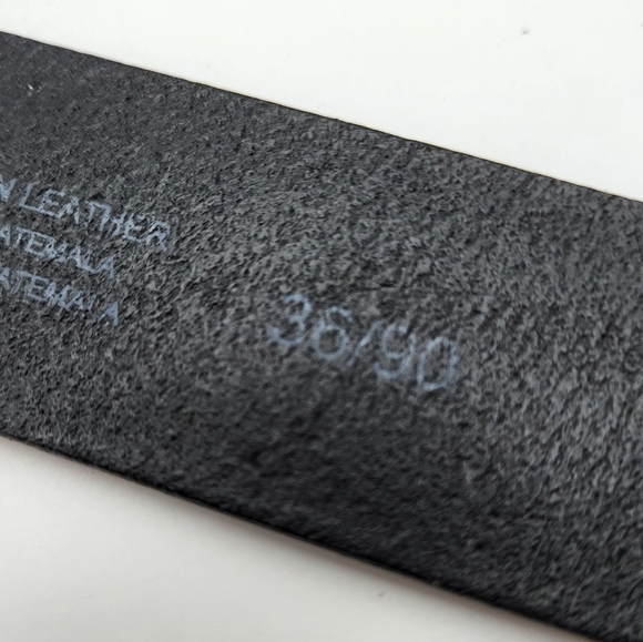 Levis Black Genuine Leather Belt Mens 36/90 Silver Tone Buckle - Good Condition - Picture 6 of 10